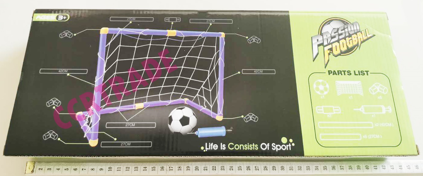 ชุดโกลฟุตบอลตาข่าย+ลูกบอลกล่องจัมโบ้ 63 ซม.(1x3)