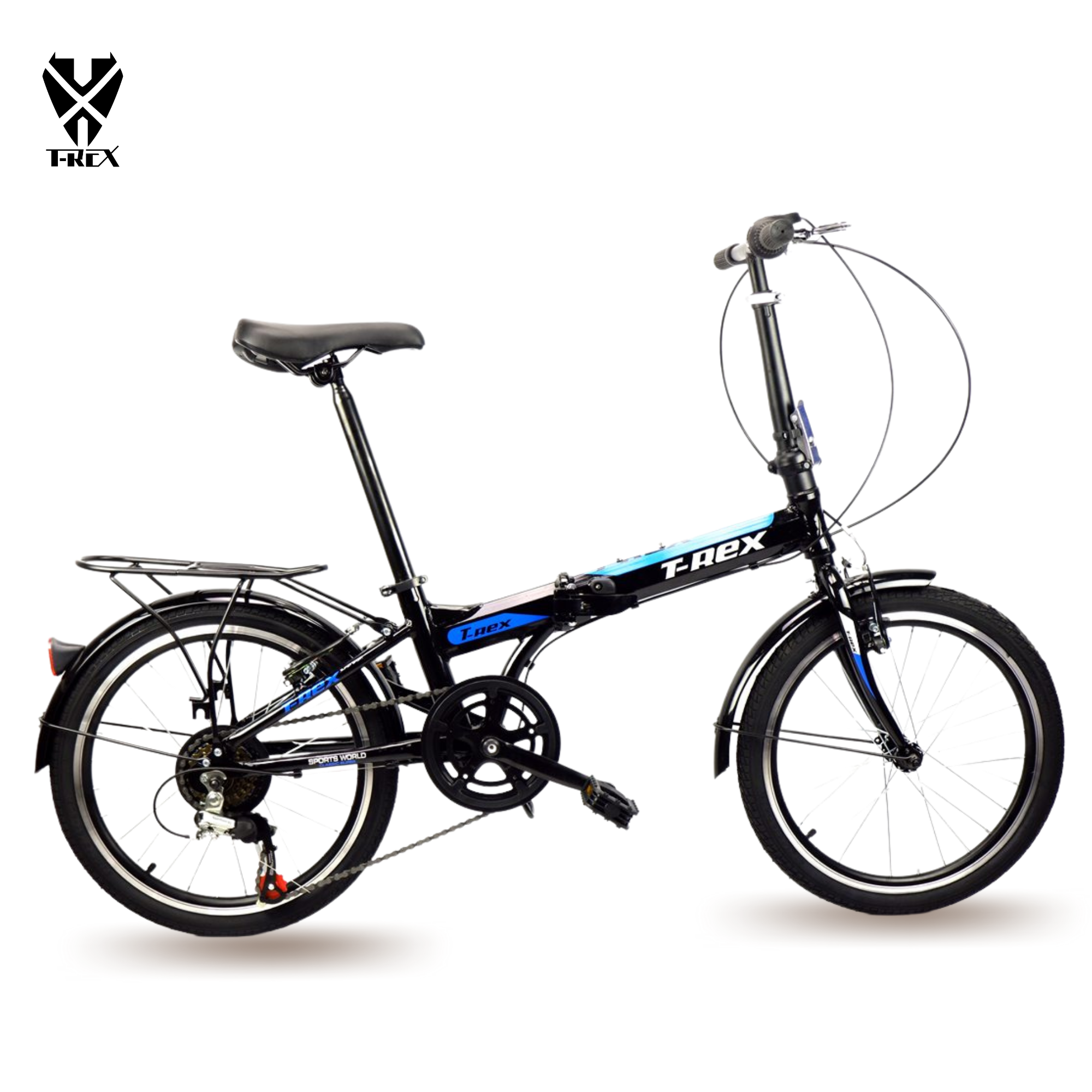 รถพับอลูมิเนียม T-REX มีเกียร์ น้ำหนักเบา พับง่าย รถจักรยานพับได้ ผู้ใหญ่ ล้อ 20 นิ้ว