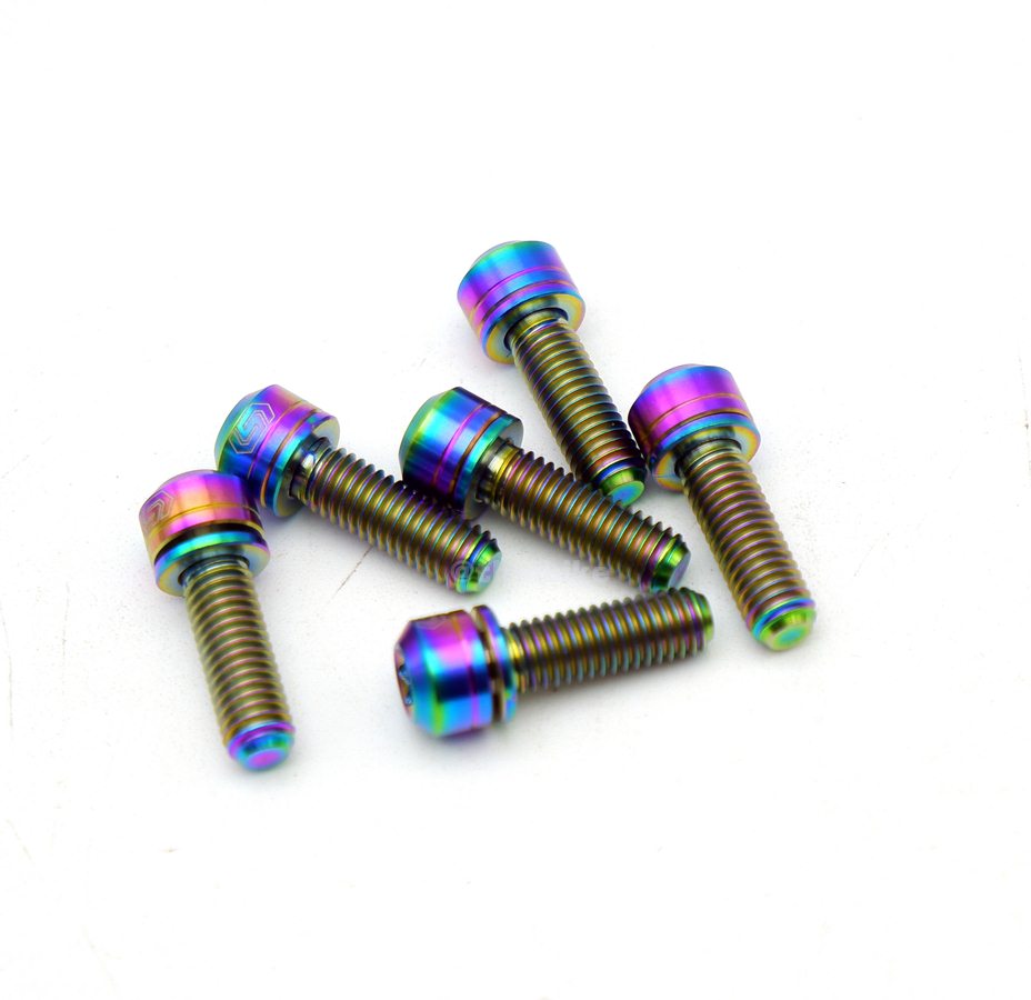 น็อตไทเทเนี่ยมจักรยาน S-PART TC4 .ขนาด M5 มีแหวนรอง