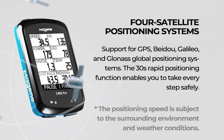 MAGENE : C406 Pro ไมล์ GPS พร้อมระบบนำทาง ฐานบาร์ฟลาย