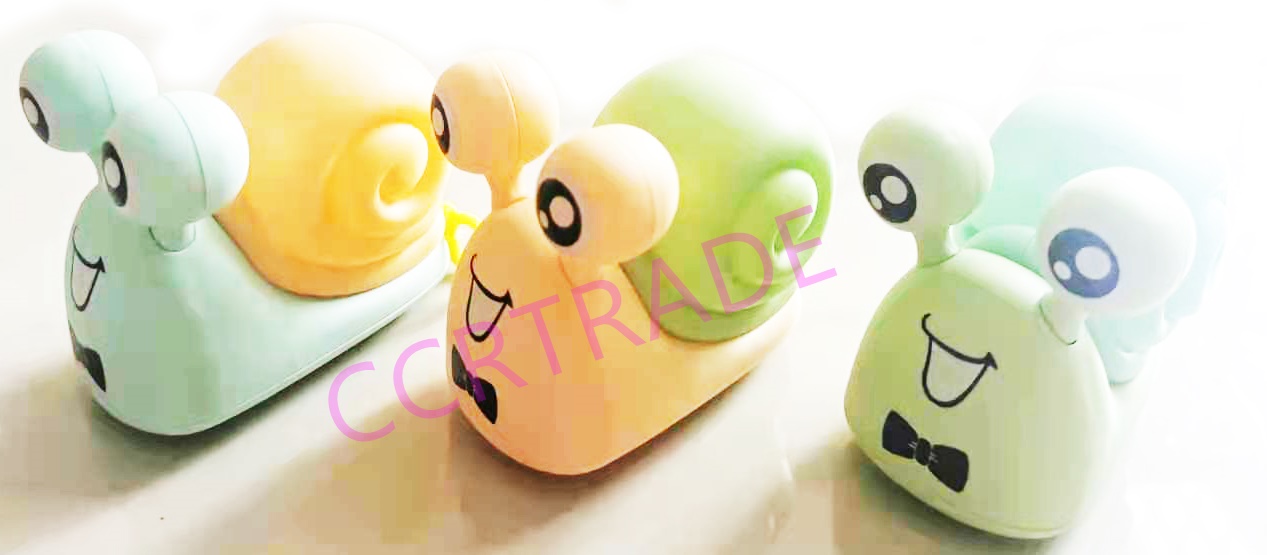 หอยทากพาสเทลดึงสาย มีไฟถาด 8.5x10 ซม.(งานห้าง)