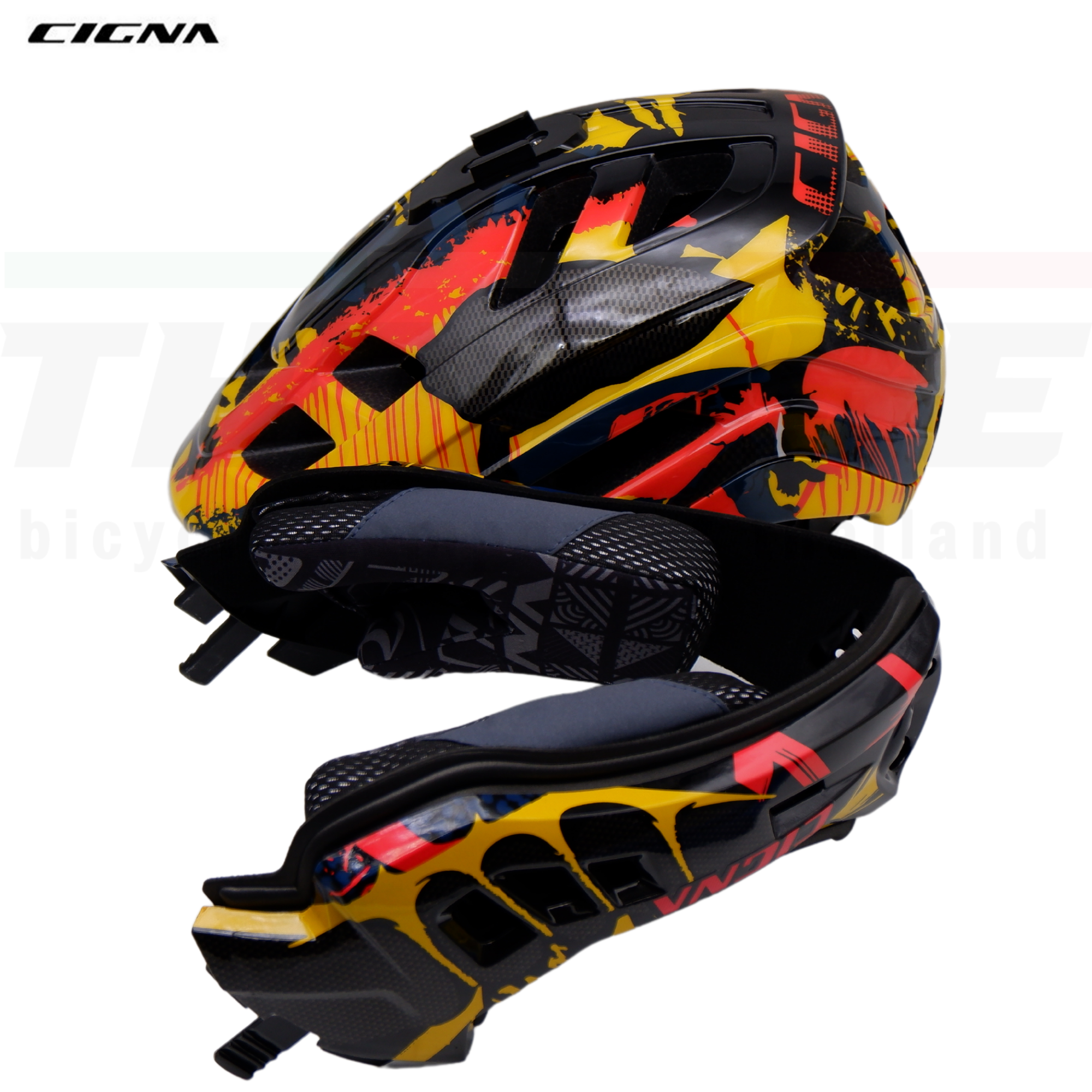 NEW MODEL หมวกเด็กแบบเต็มใบ CIGNA หมวกจักรยาน หมวกรถขาไถ หมวกเด็ก พร้อมขายึด GOPRO