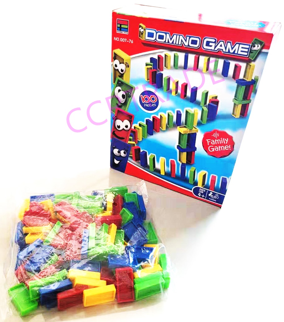 เกมส์โดมิโน่ต่อเรียงสีสด 100 ชิ้นกล่อง 19x24.5 ซม.(1x3)