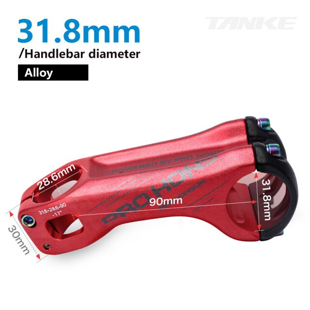 สเต็มจักรยานอลูมิเนียม HONSUN +-17 90MM 70MM PROHONSUN Ultralight