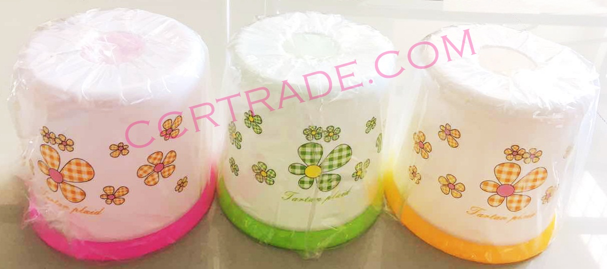 กล่องใส่ทิชชู่สีหวาน 13.5 ซม.