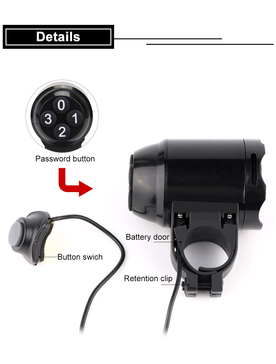 แตรจักรยานมีกันขโมย SUNDING SD-603