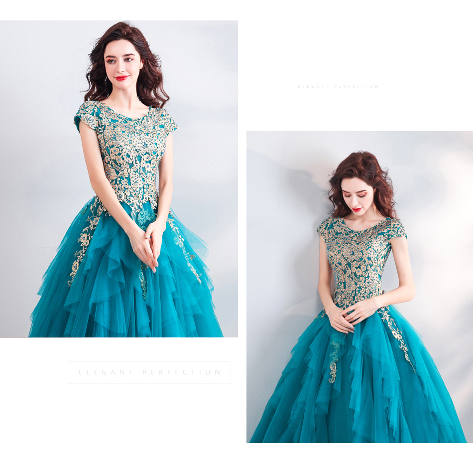 DL093 **พรีออเดอร์** ชุดออกงานสีเขียว ชุดราตรี เดรสยาวออกงาน (Night party dresses) ชุดไปงานแต่งงานสวยๆ "ธีมสีเขียวมรกต"
