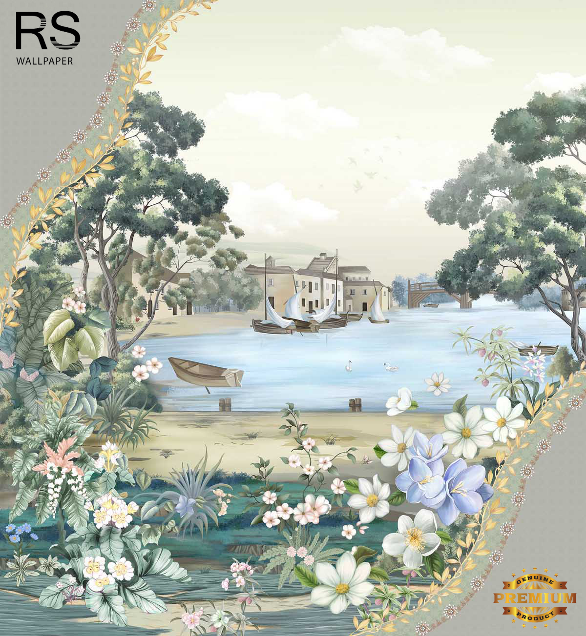 วอลเปเปอร์ ภาพวาด ดอกไม้ J-PREMIUM(สั่งผลิต)