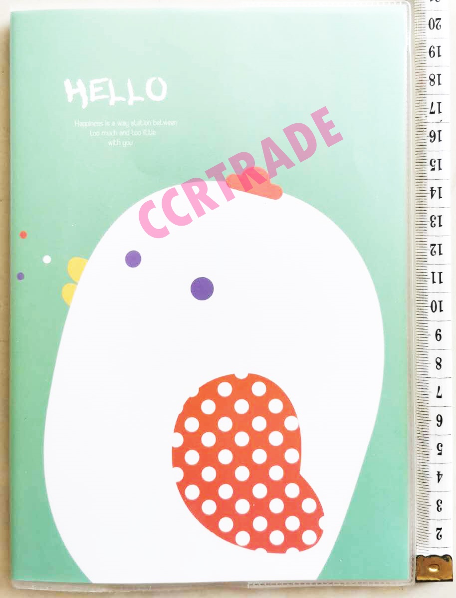 สมุดโน๊ตการ์ตูนหุ้มปก 60 แผ่น 14x20 ซม.