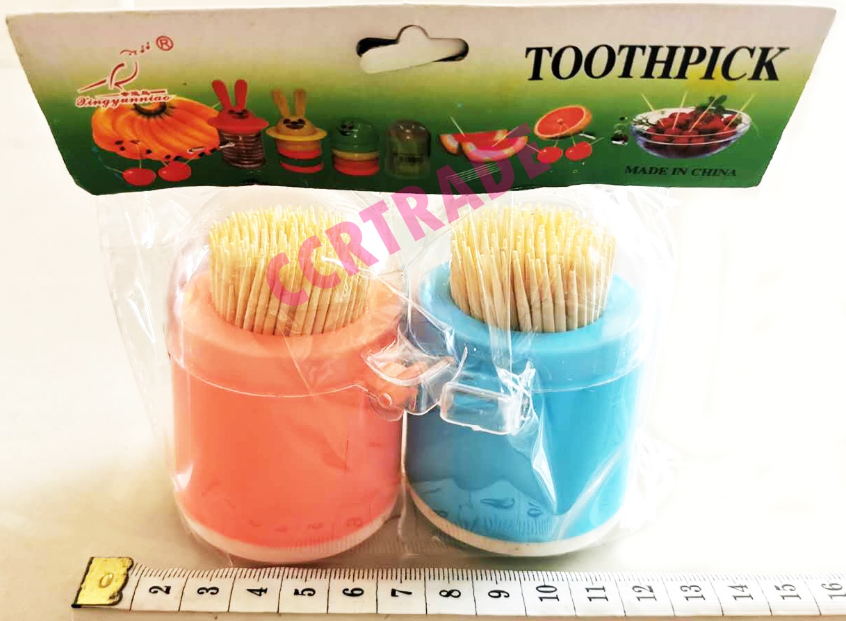 ไม้จิ้มฟันกระปุกสีหวาน 2 ชิ้นถุง 13 ซม.