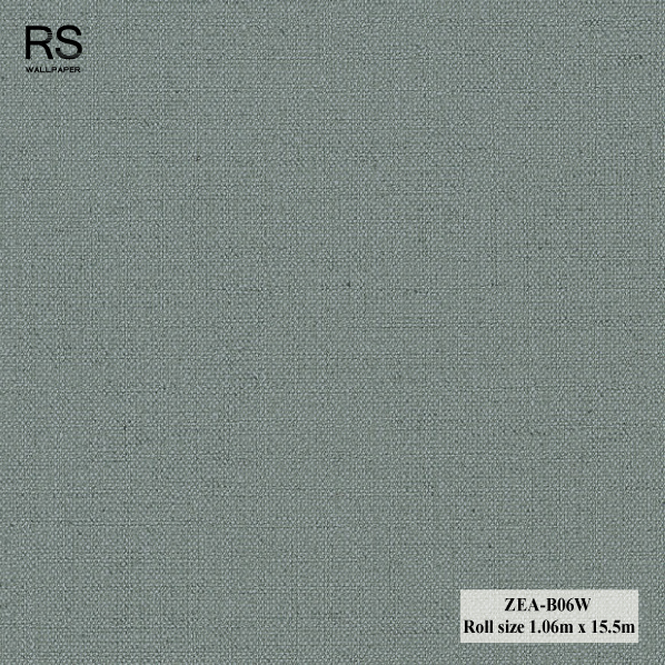 วอลเปเปอร์ลายผ้า พื้นสีเขียวฟ้าอมเทา ZEA-B06W