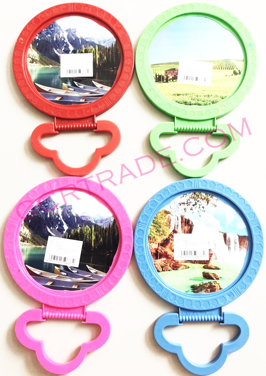 กระจกขอบเพชรกลม 15x22 ซม.