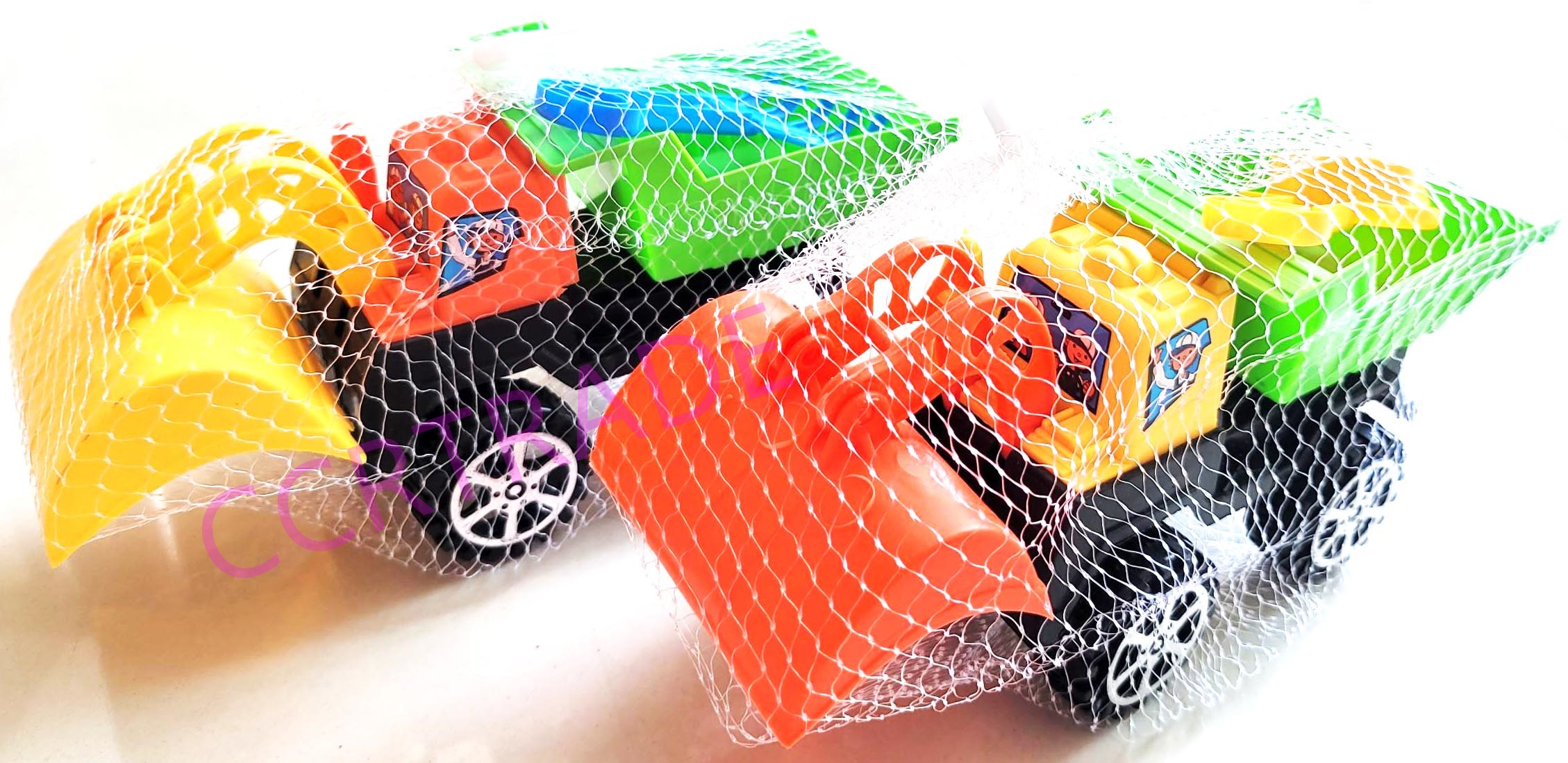 รถบรรทุกเล่นทราย+อุปกรณ์ถุงตาข่าย 20 ซม.