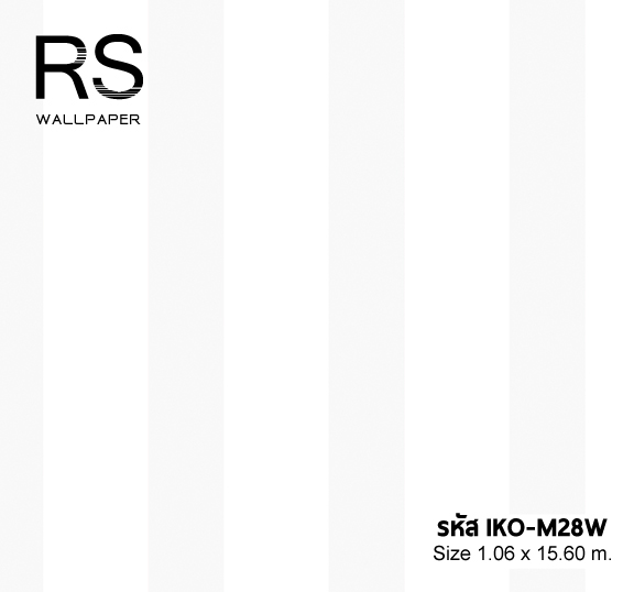 วอลเปเปอร์ลายทาง ขาวเทาอ่อน IKO-M28W