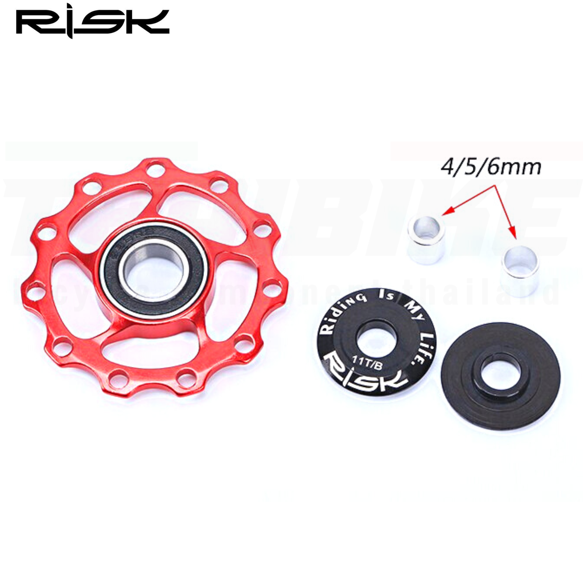 ลูกรอกตีนผีติดจักรยาน RISK ลูกกลิ้งตีนผีแบริ่ง11T ลื่น เบา ทน