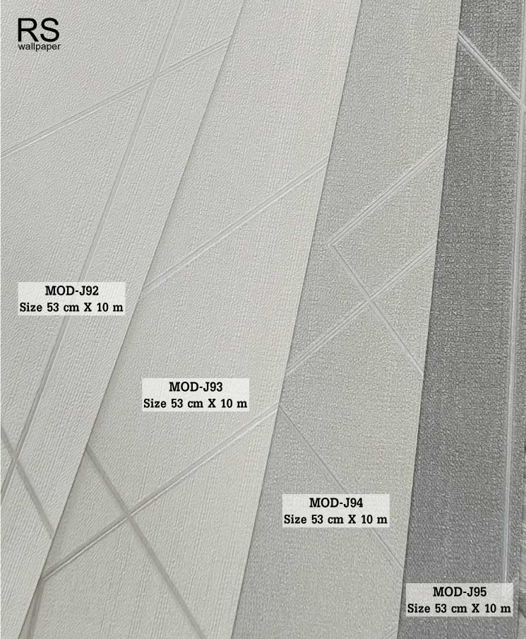 วอลเปเปอร์ สไตล์โมเดิร์นลายซิกแซก พื้นสีน้ำตาลอ่อนแทรกเส้นสีเงิน MOD-J93