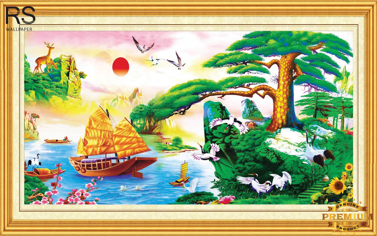 วอลเปเปอร์ ภาพฮวงจุ้ย เรือมงคล J-PREMIUM(สั่งผลิต)