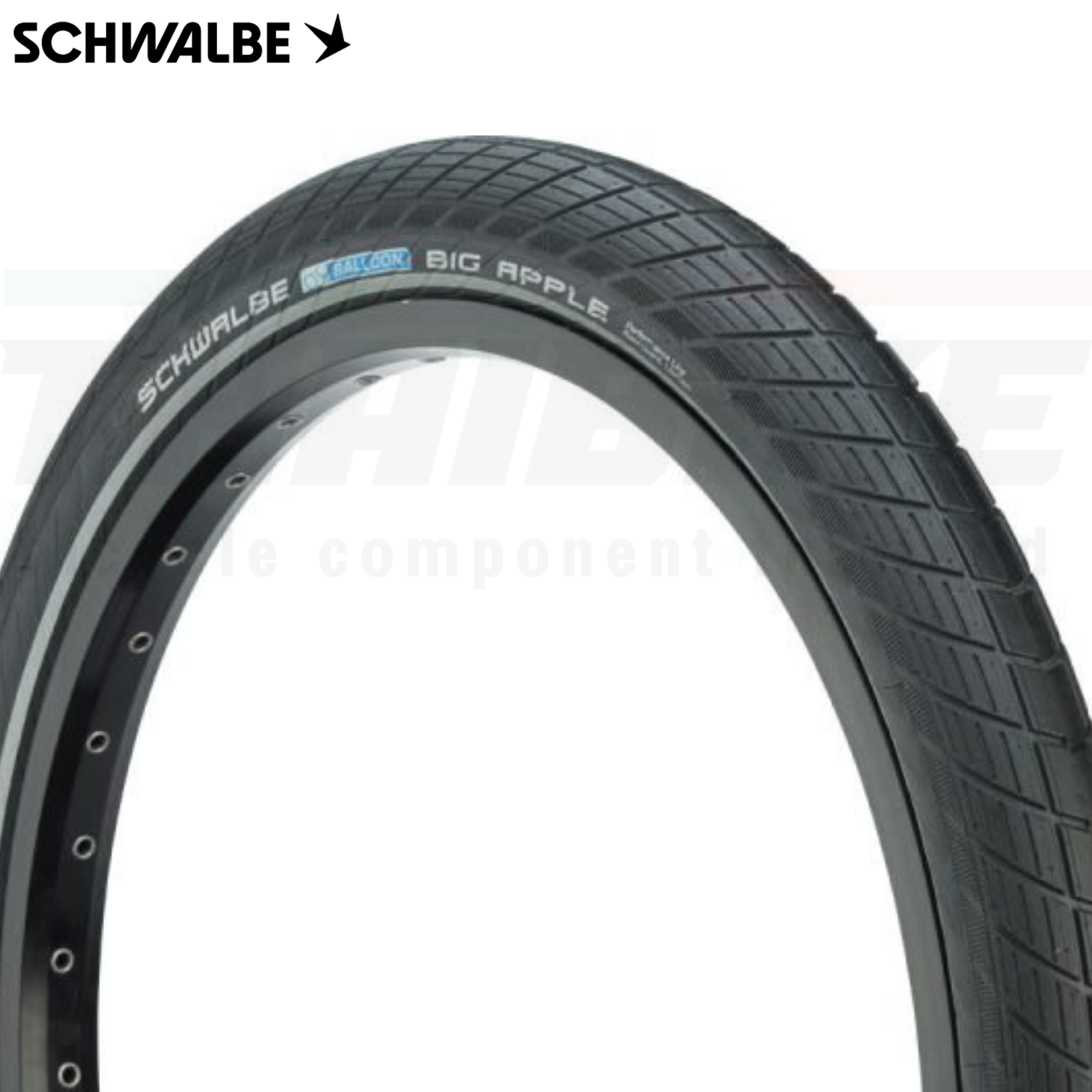 ยางนอกจักรยานขอบลวด SCHWALBE BIG APPLE 16X2.0 20X2.00
