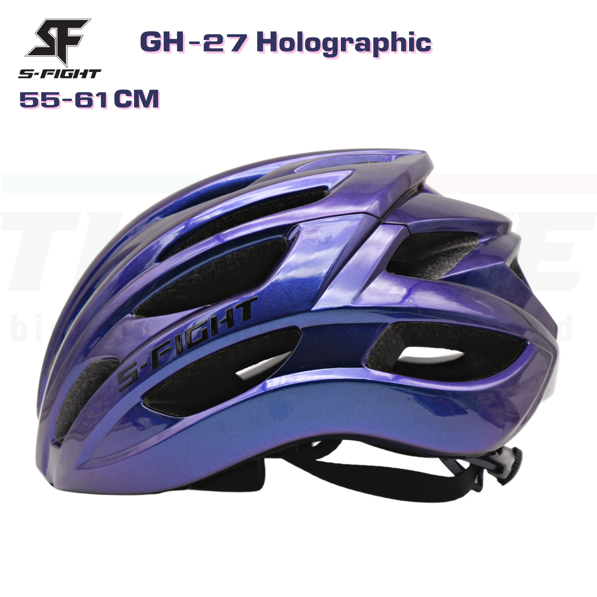 หมวกกันน็อคจักรยาน S-fight รุ่น GH-27 Holographic Silver สีปรับตามมุมแสง