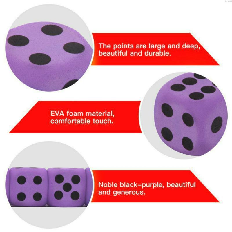 ลูกเต๋าโฟมยักษ์ ลูกเต๋าจัมโบ้ 3.8 cm พร้อมส่งจากไทย ลูกเต๋าไซต์ใหญ่