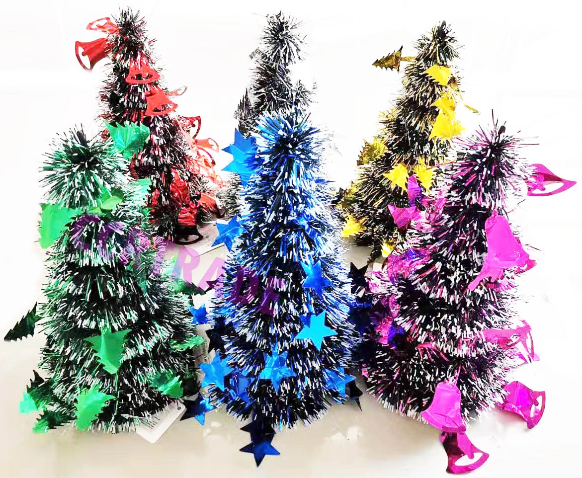 ต้นคริสต์มาสสายรุ้ง คละสี 25 ซม.