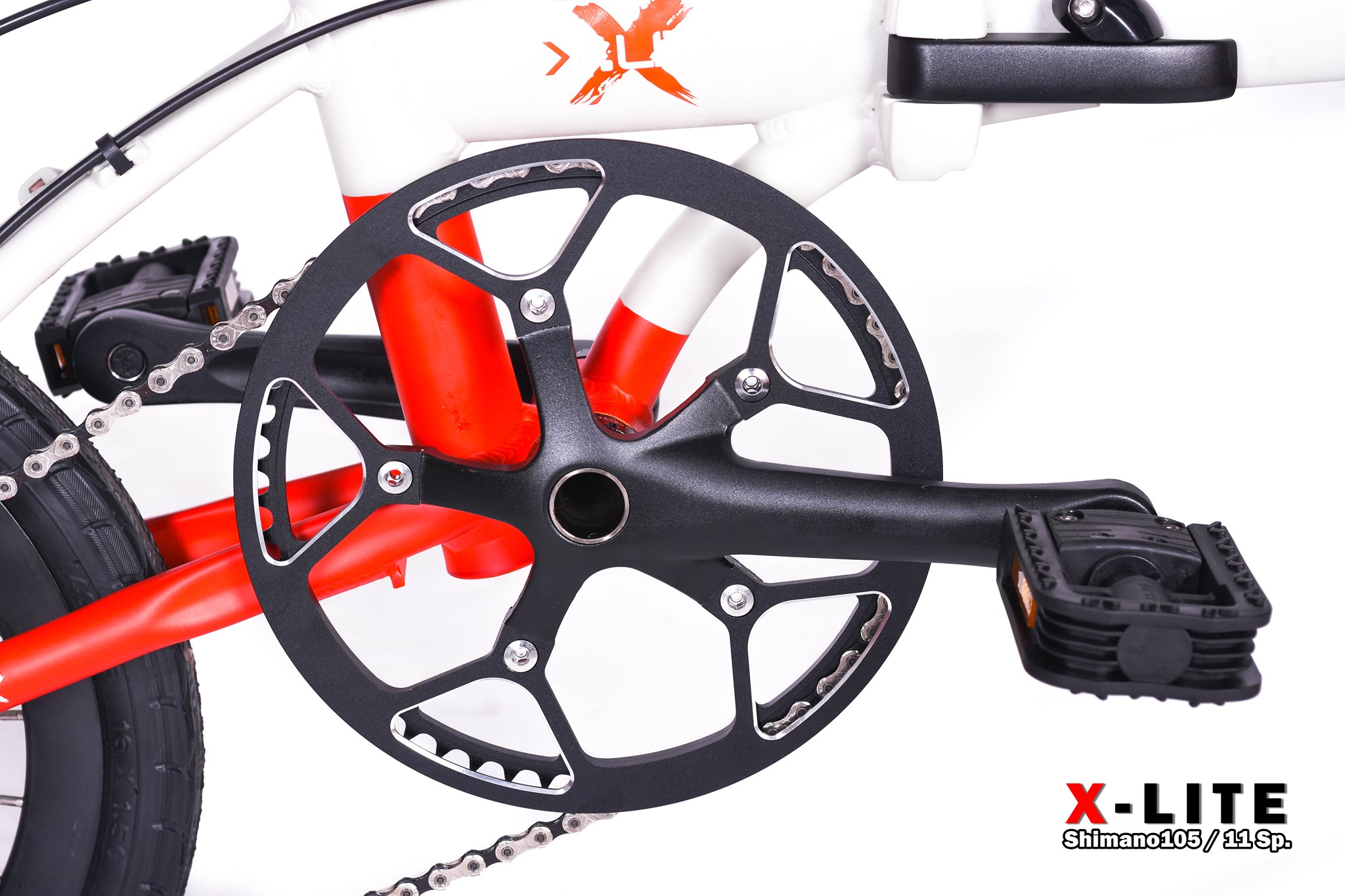 ล้อ 16 นิ้ว จักรยานพับได้ Backer รุ่น X-LITE เฟรม Top Aluminium ซ่อนสาย 11 สปีด