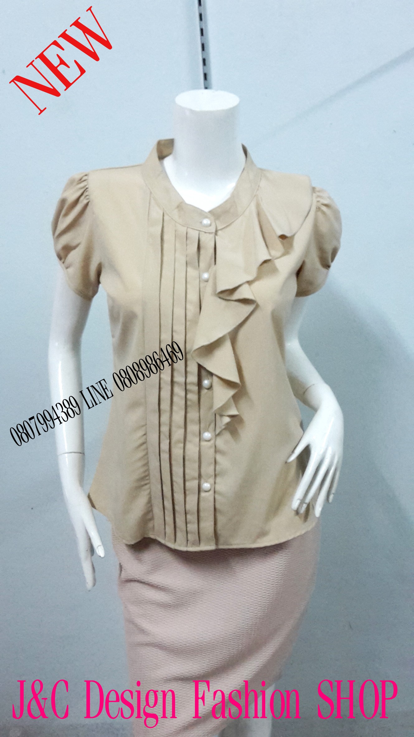 เสื้อผ้าฝ้าย เสื้อเดียว เสื้อทำงาน เสื้อชีฟองแต่งลูกไม้ เสื้อทำงานเกาหลี เสื้อสมัครงาน ชุดสมัครงาน#