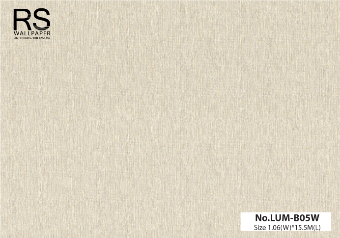 วอลเปเปอร์ สีน้ำตาลเบจแทรกเส้นทอง หรูหรา No.LUM-B05W