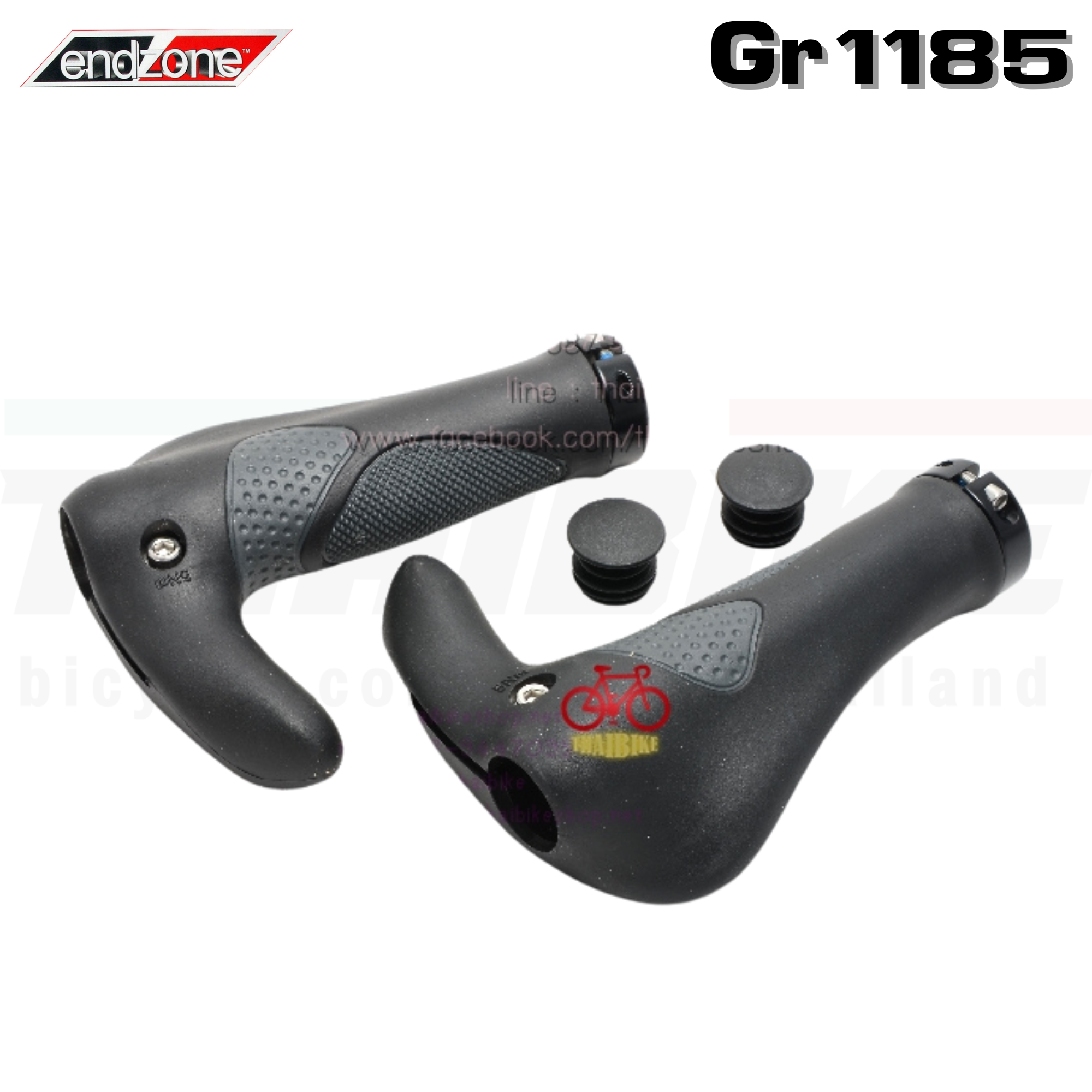 ปลอกแฮนด์พร้อมบาร์เอน ENDZONE ปลอกแฮนด์จักรยาน Gr1185