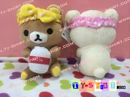 ตุ๊กตาคู่ ขนาด 5X6นิ้ว มีจุกติดรถ \รีลัคคุมะ Milky