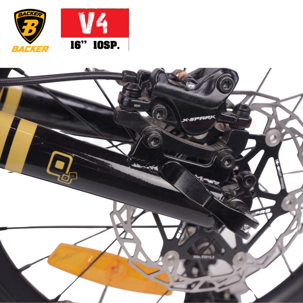 รถจักรยานพับแบบ 16 นิ้ว ยี่ห้อ BACKER รุ่น V4 โครโมลี่
