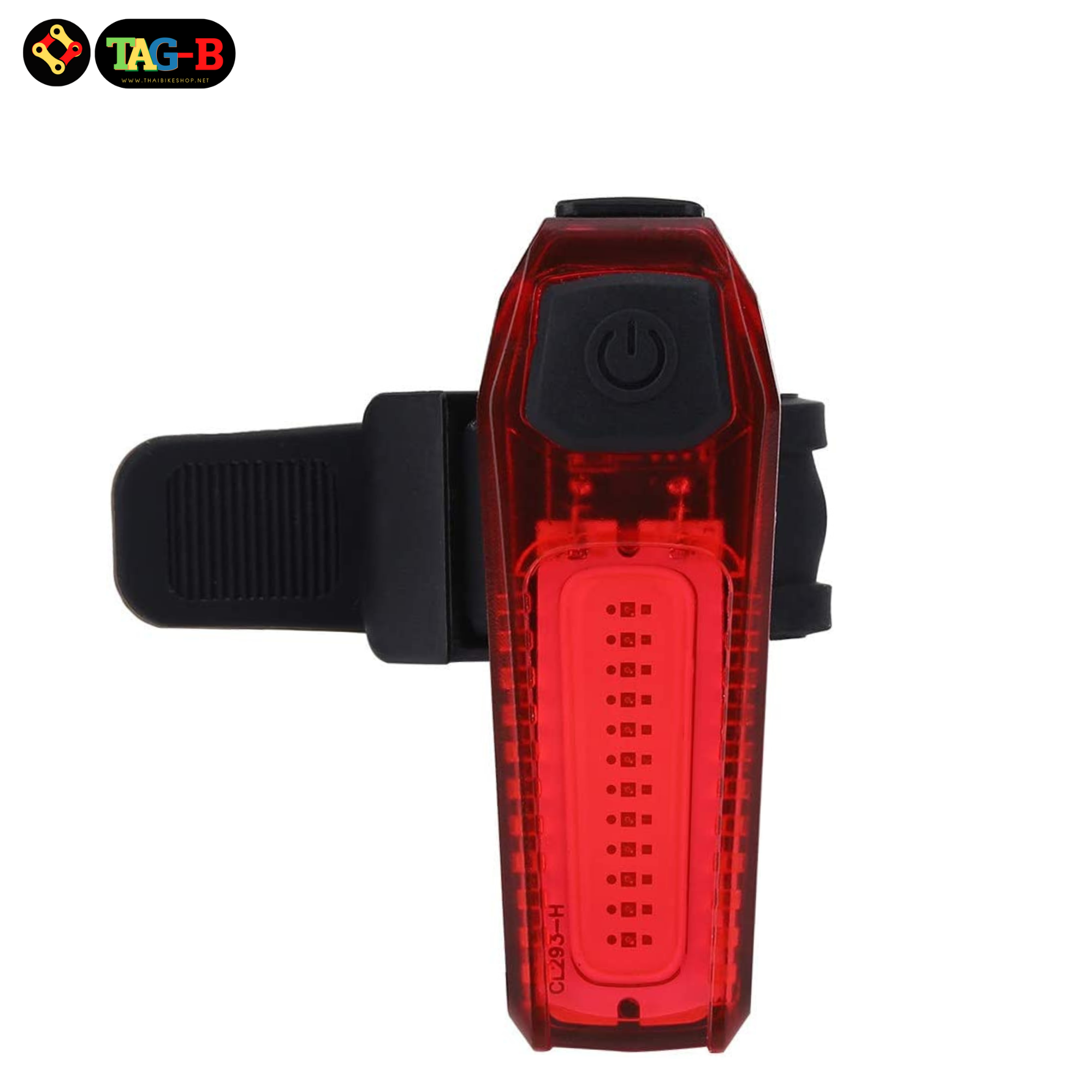 ไฟท้ายจักรยานชาร์จ USB ติดกระเป๋าได้ รุ่น ZH1608