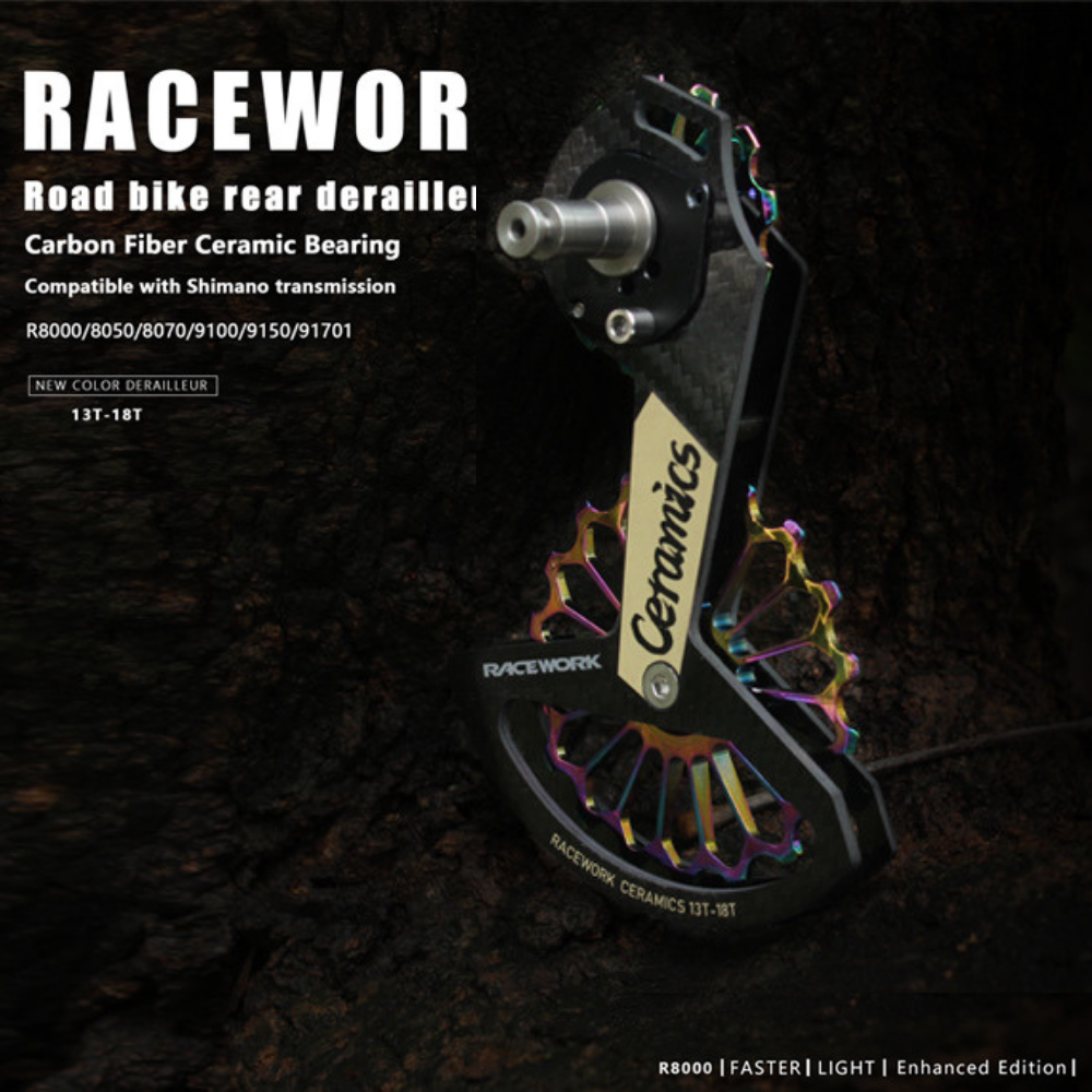 ตีนผีแต่ง ขาแต่งตีนผีเซรามิค RACEWORK รุ่น รองรับ SHIMANO R7000/R8000/R8050/R8070/R9170/R9150/R9100