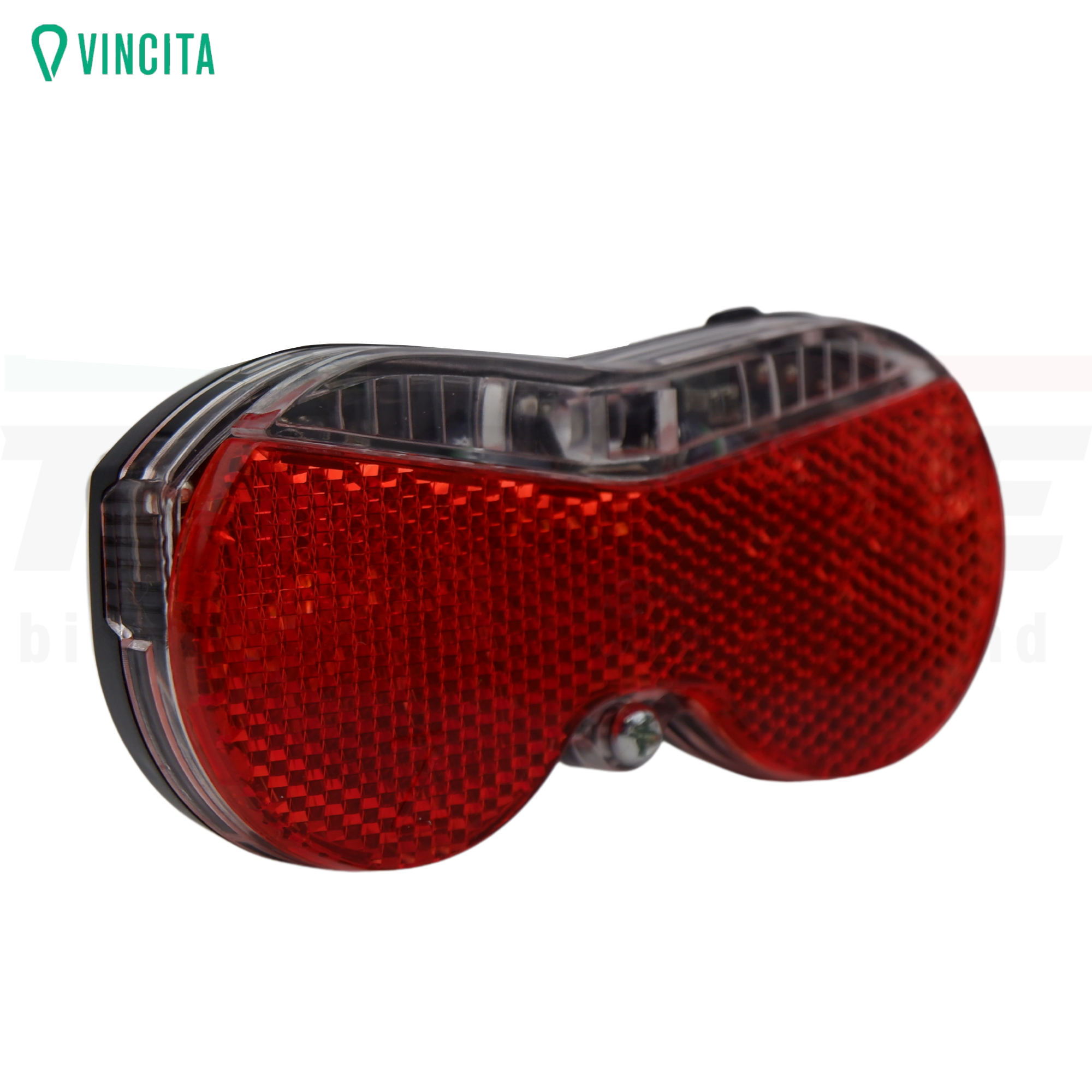 ไฟท้ายติดตะแกรงหลังจักรยาน VINCITA SPARK พร้อมถ่าน AAA 2 ก้อน