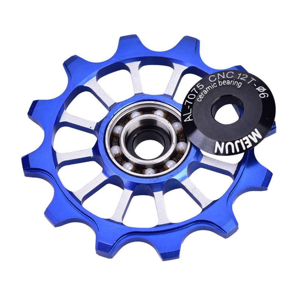 ลูกกลิ้งตีนผีเซรามิค 12T ยี่ห้อ MEIJUN ลื่น เบา ทน ติดจักรยาน ลูกรอก