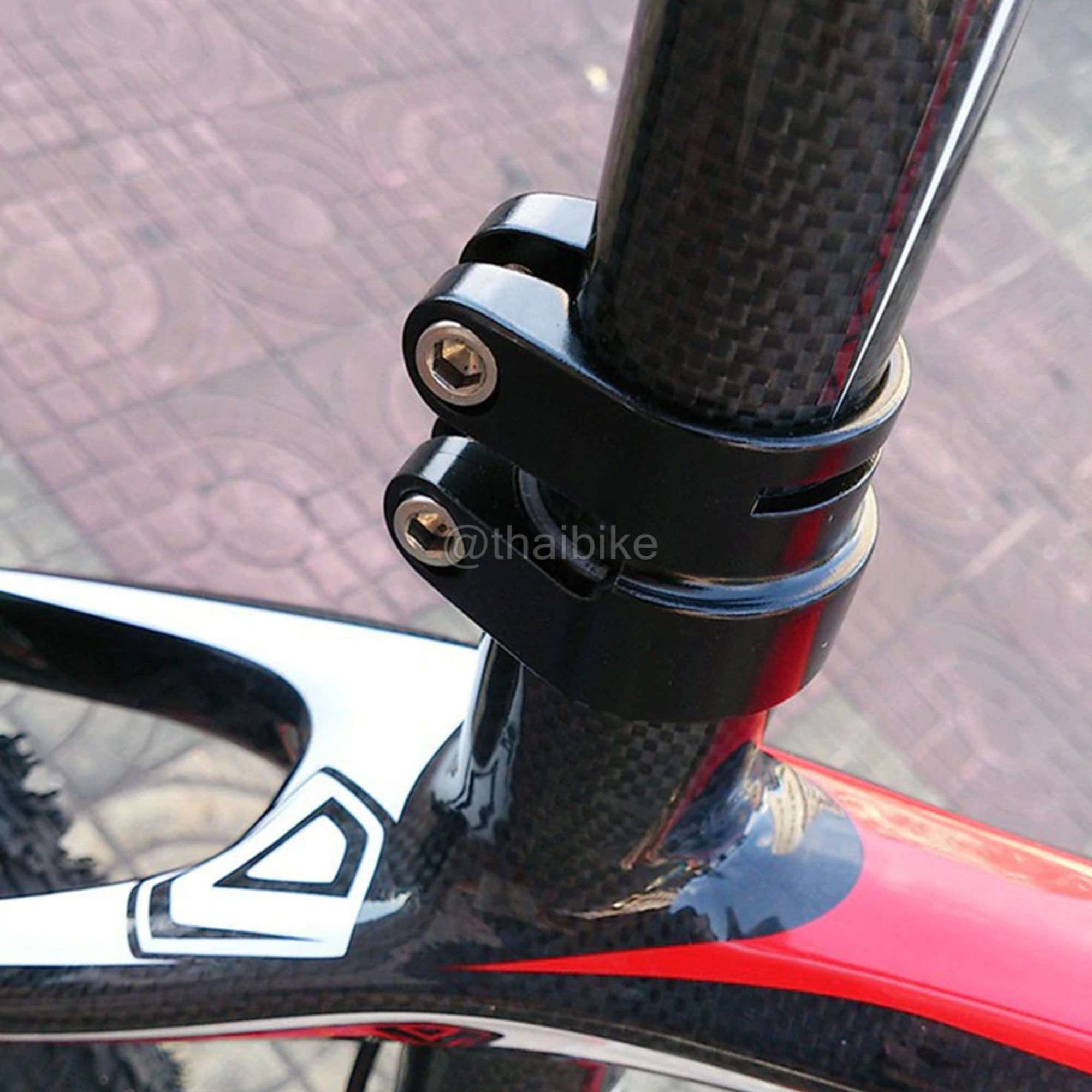 รัดหลักอานจักรยานอลูมิเนียมแบบสองชั้น 31.8 34.9