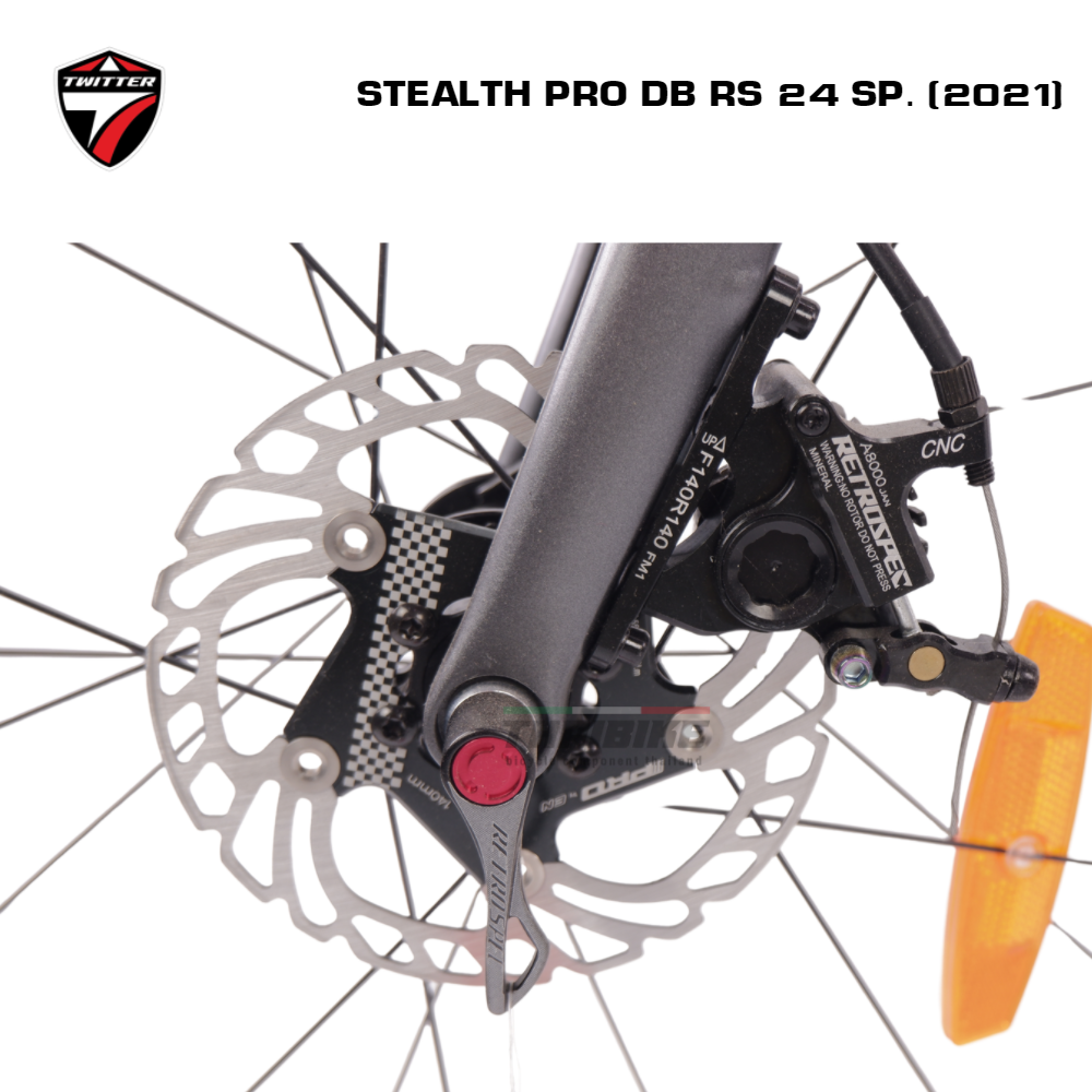 ดิสเบรค รถจักรยานเสือหมอบคาร์บอน 24 เกียร์ T.WITTER Stealth DB PRO RS 24