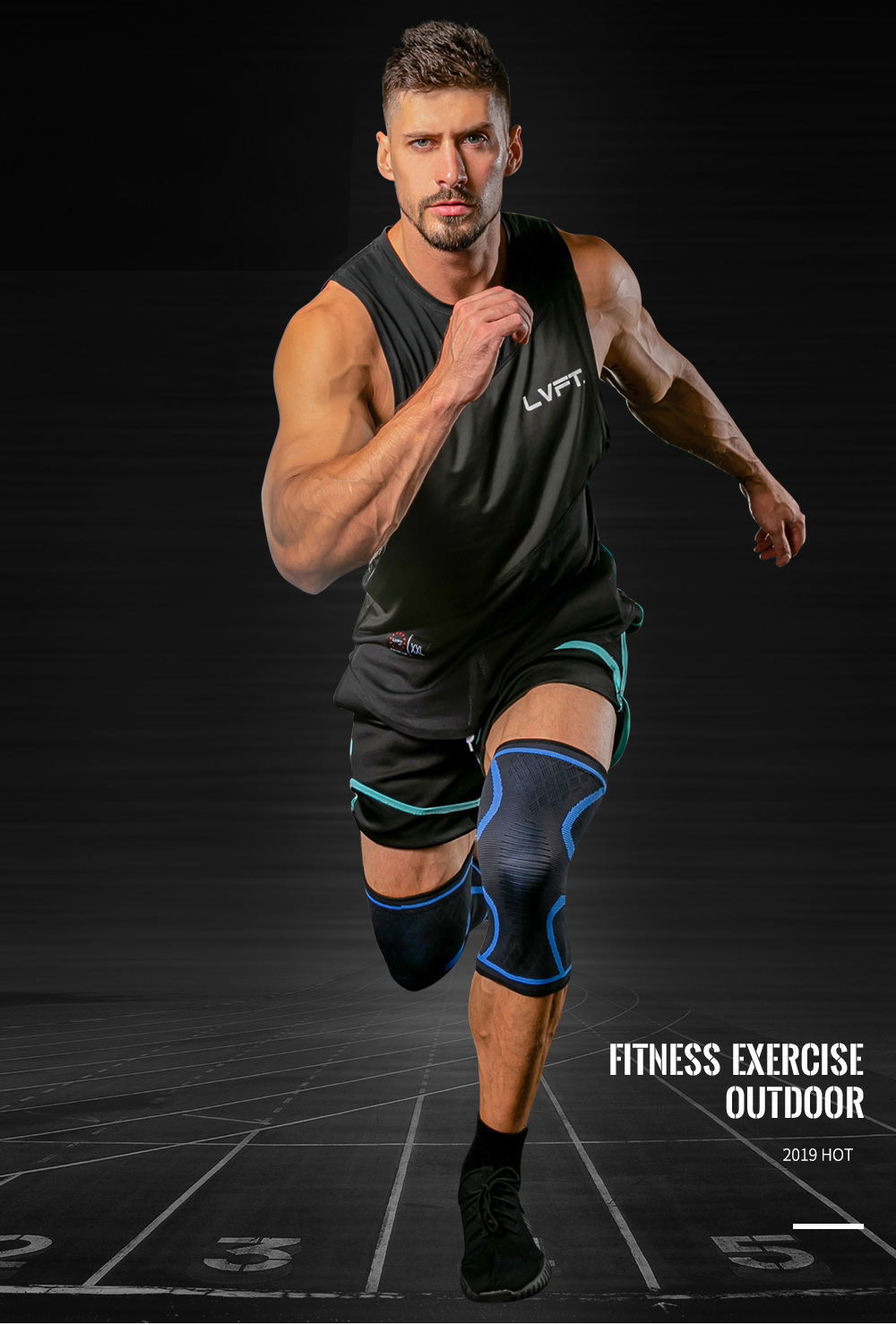 ปลอกสวมเข่า ยืดหยุ่น ใช้ได้ทั้งหญิงและชาย ป้องกันการบาดเจ็บเข่า ส่งในไทย 1 ชิ้น