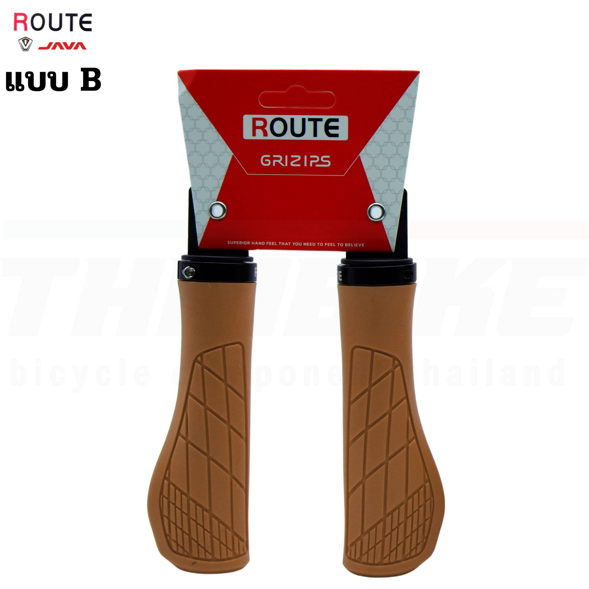 ปลอกแฮนด์จักรยานเสือภูเขาแบบนุ่มมือพร้อมที่ยึดแฮนด์ ROUTE