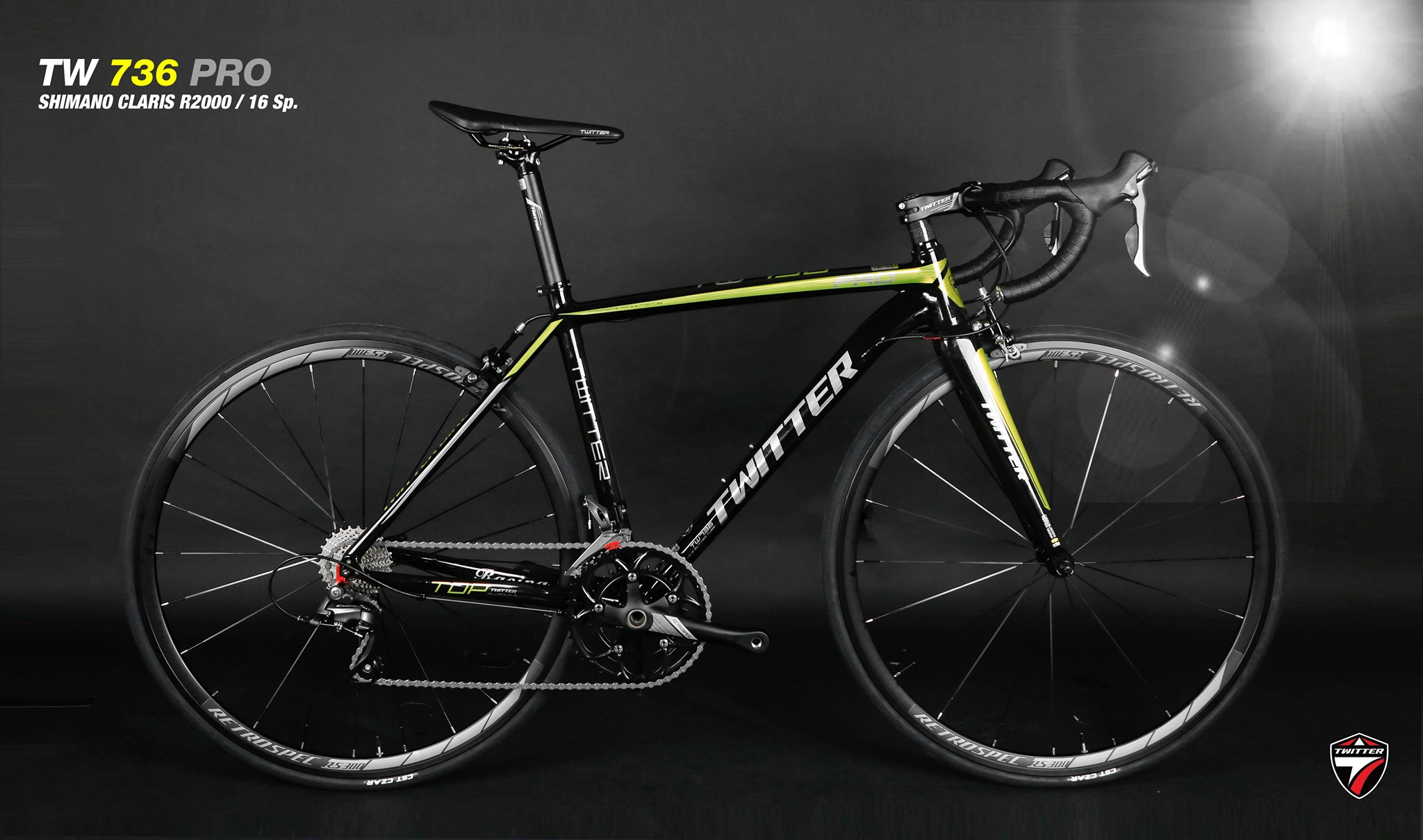 จักรยานเสือหมอบ TWITER รุ่น TW 736 PRO Top Aluminium ลบรอยเชื่อม ซ่อนสาย