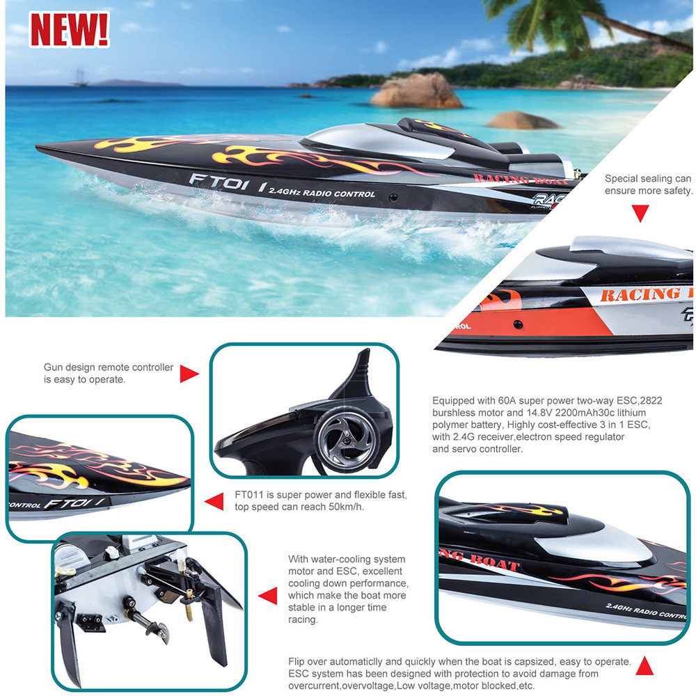 FT011 RC Boat Hi-Speed 55 Km/h