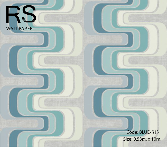 วอลเปเปอร์ลายโมเดิร์น BLUE-S13