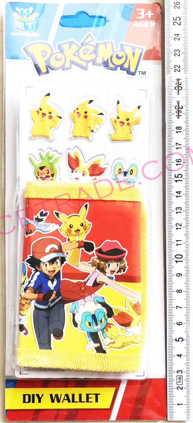 กระเป๋าเงินโปเกม่อน+สติ๊กเกอร์แผง 25 ซม.(ลิขสิทธิ์แท้)
