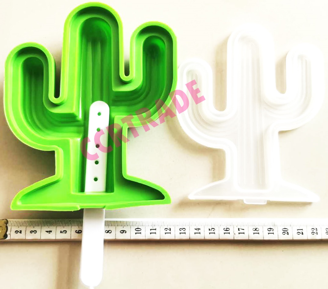 แม่พิมพ์ไอติมซิลิโคน+ฝาปิดกระบองเพชร 11x19 ซม.