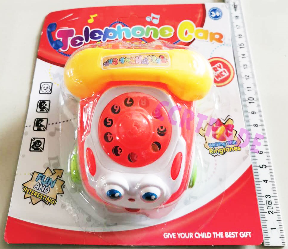 รถโทรศัพท์การ์ตูนดึงสาย มีเสียงแผง 19 ซม.