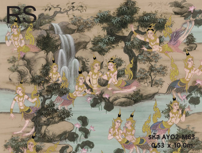 ลายไทย วรรณคดีไทย(รุ่นกึ่งเงา) AYO2-M63
