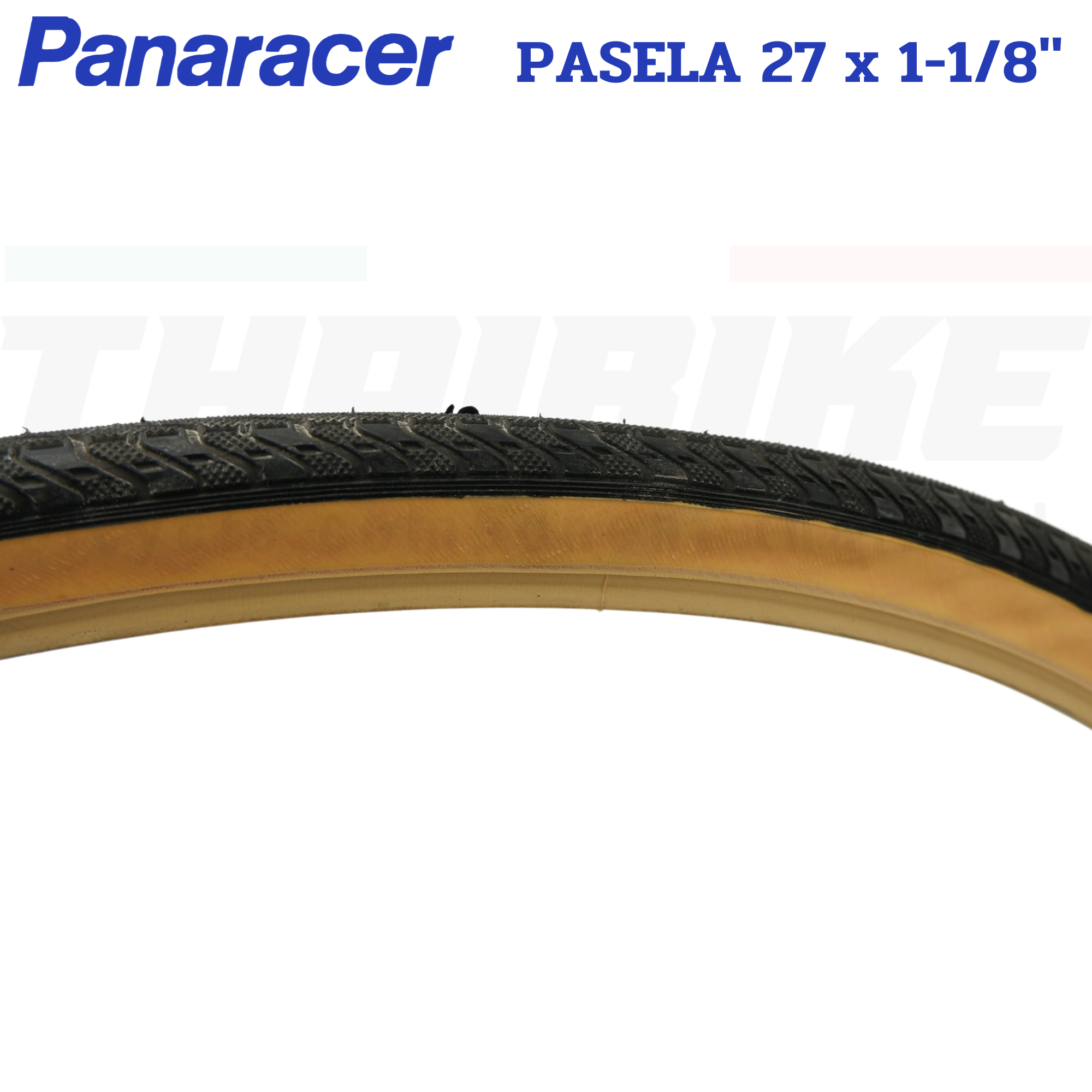 ยางนอกจักรยานขอบลวด Panaracer Pasela 27X1-1/8 แก้มแก้ว แก้มดำ