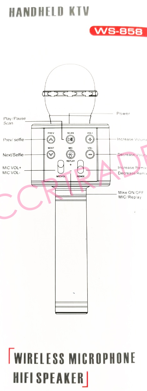 ไมโครโฟน Bluetooth มีลำโพงในตัวกล่อง 25 ซม.(1x3)