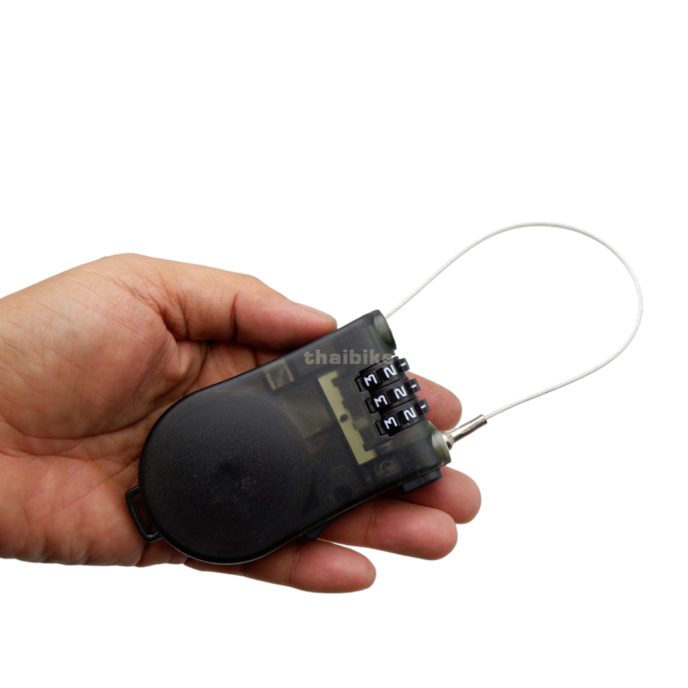 สายล็อคจักรยาน ล็อคหมวกกันน็อคแบบสายเคเบิ้ล แบบล็อครหัส