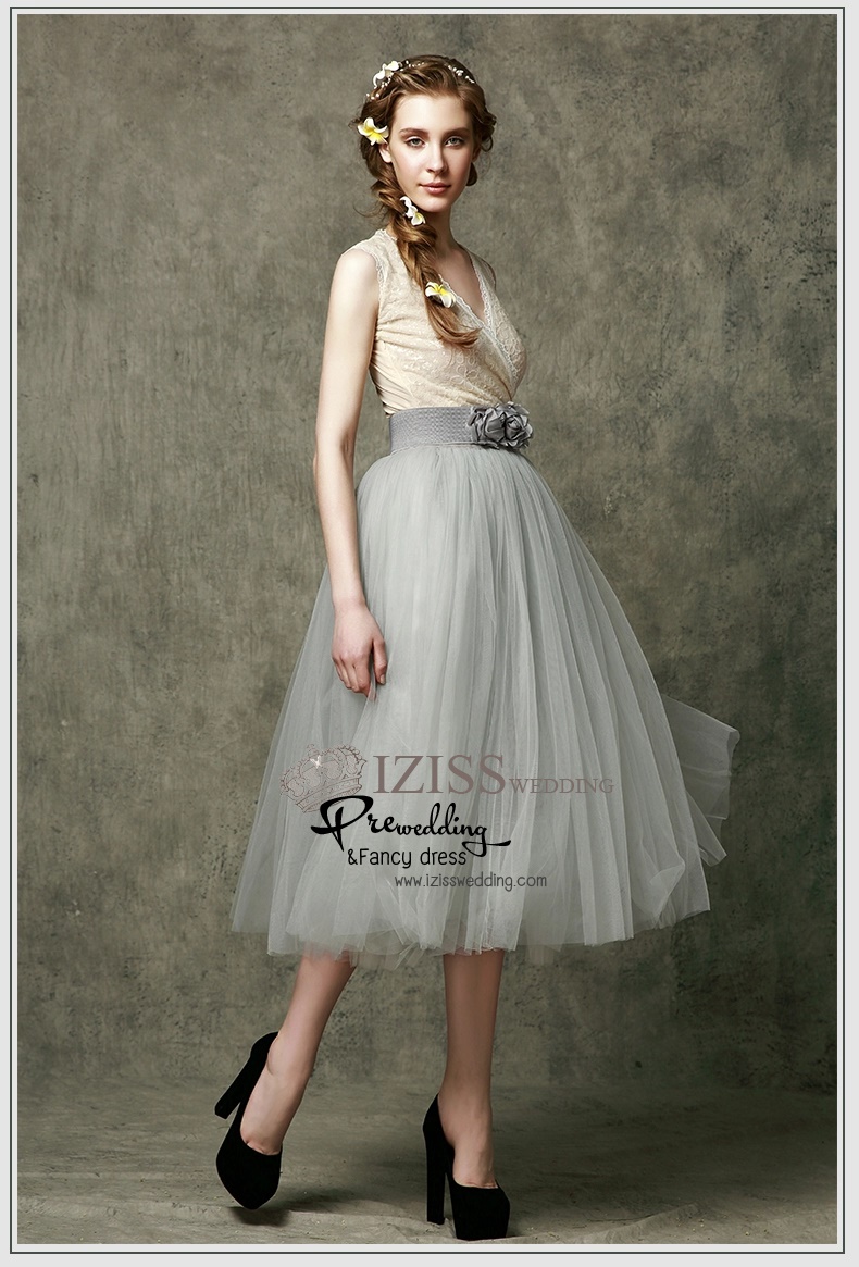 ฺBM0105 - พรีออเดอร์ ชุดเพื่อนเจ้าสาวราตรียาวสีครีม กระโปรงผ้ามุ้งสีหวานพาสเทล น่ารักมากๆค่ะ